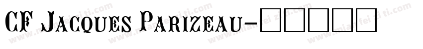 CF Jacques Parizeau字体转换